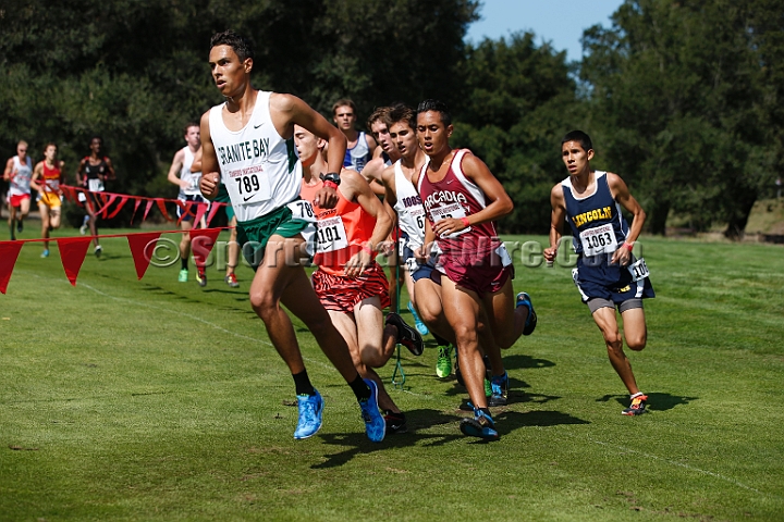 2014StanfordSeededBoys-384.JPG - Seeded boys race at the Stanford Invitational, September 27, Stanford Golf Course, Stanford, California.